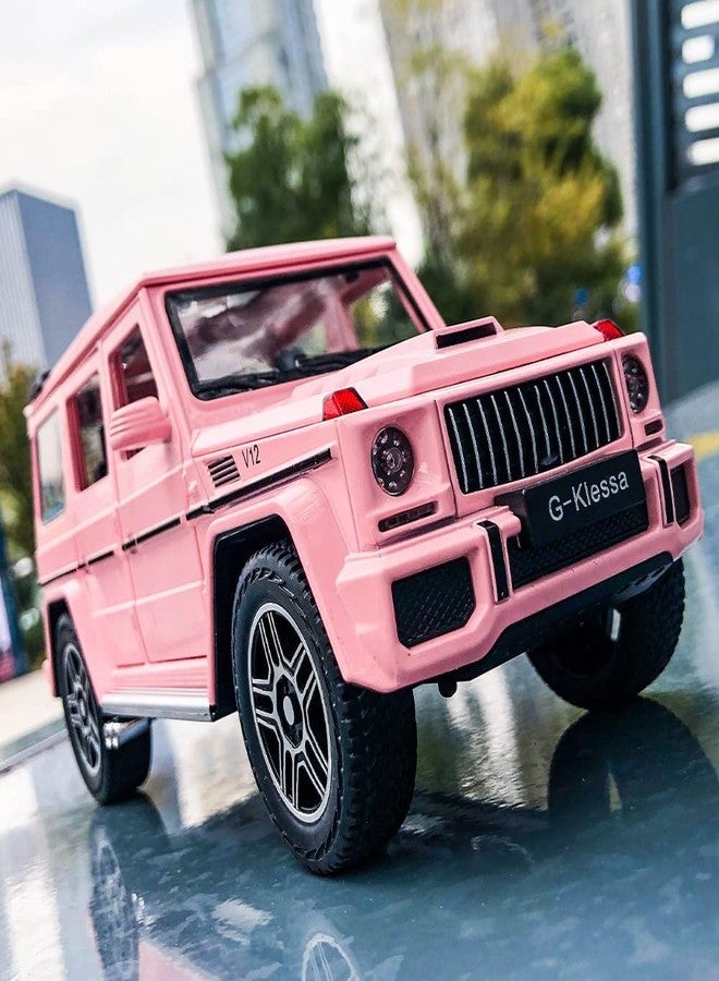 سيارة DUWOL الجديدة من نوع G Wagon بمقياس 1:24 مصنوعة من سبيكة معدنية مصبوبة، تعمل بنظام السحب للخلف، مزودة بأبواب قابلة للفتح وموسيقى وأصوات وأضواء، لعبة سيارة للأطفال الأولاد (أسود) - Image 4